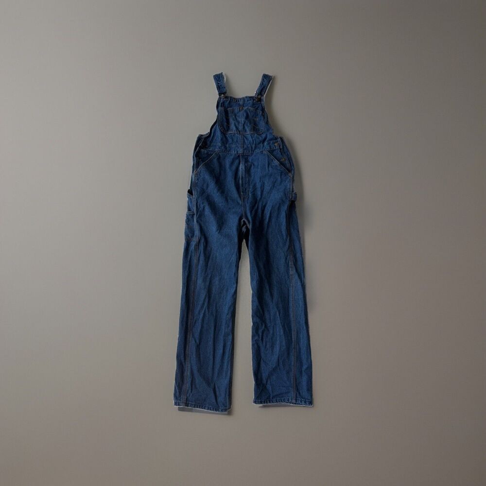 Lincoln Outfitters Bib Overalls Men 30x30 Blue Denim Carpenter Farm Workwear